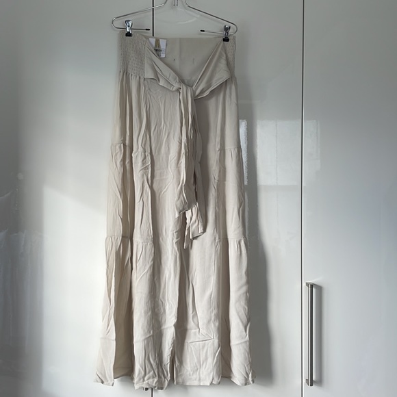 Rewash Tiered Wide Leg Pants in Off White Size-Large NWT - Picture 3 of 11